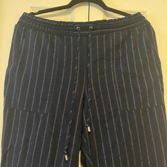 Nine West Navy Blue Drawstring Pants, Size Large - Picture 7 of 7